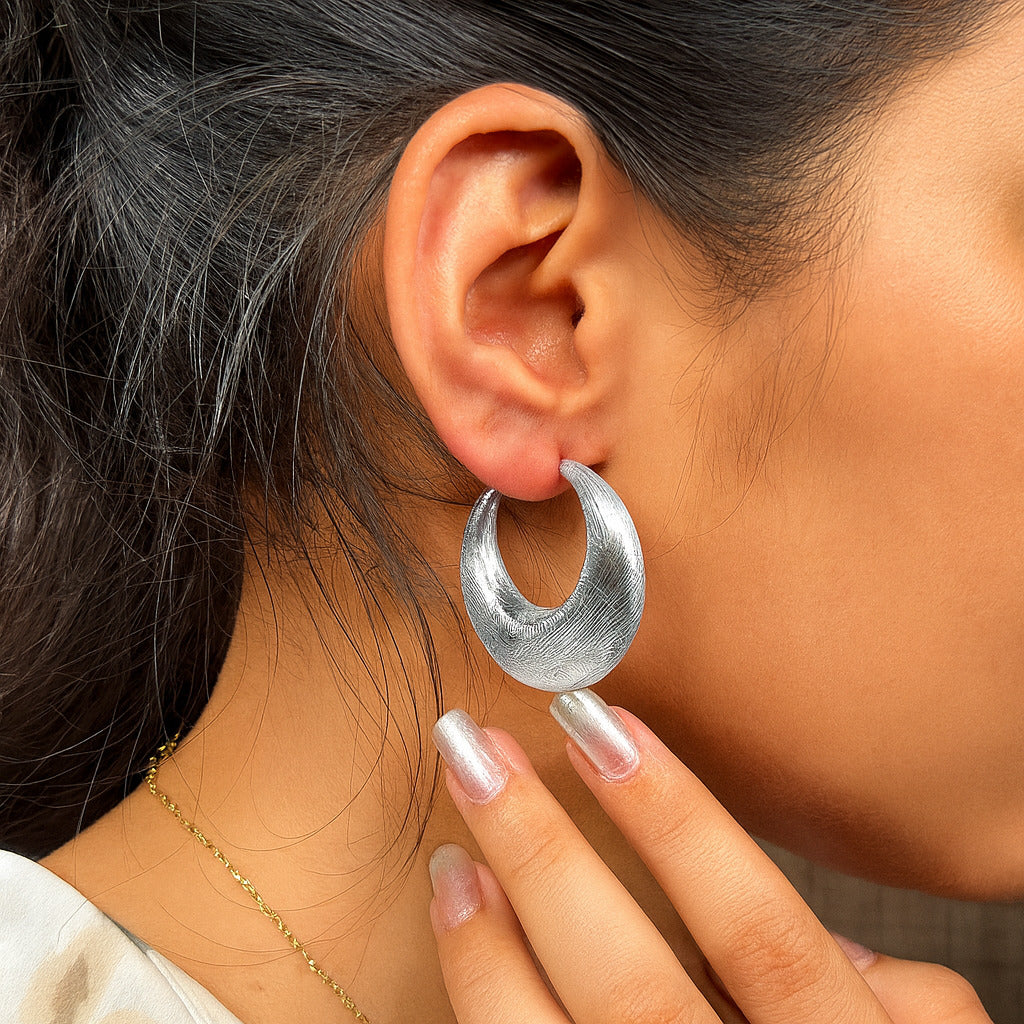 Crescent Hoop Earrings