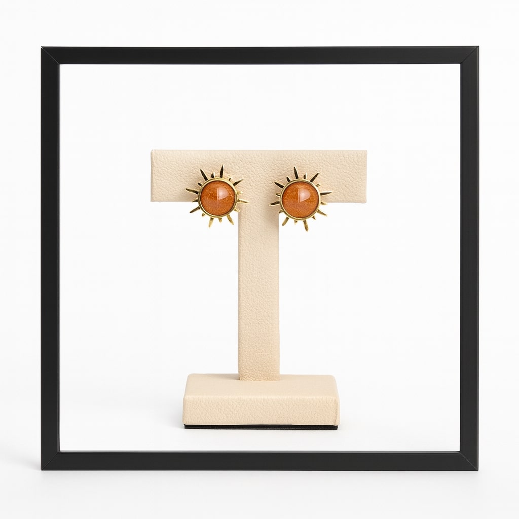 Gold Sunburst Earrings