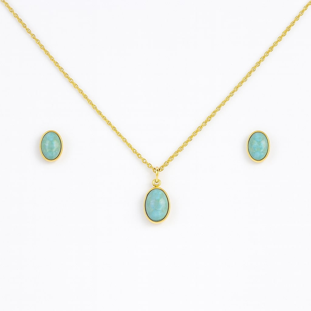 Aquamarine Pendant Set