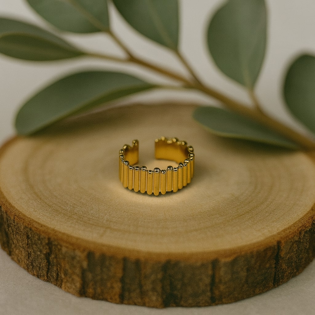 Textured Gold Band Ring