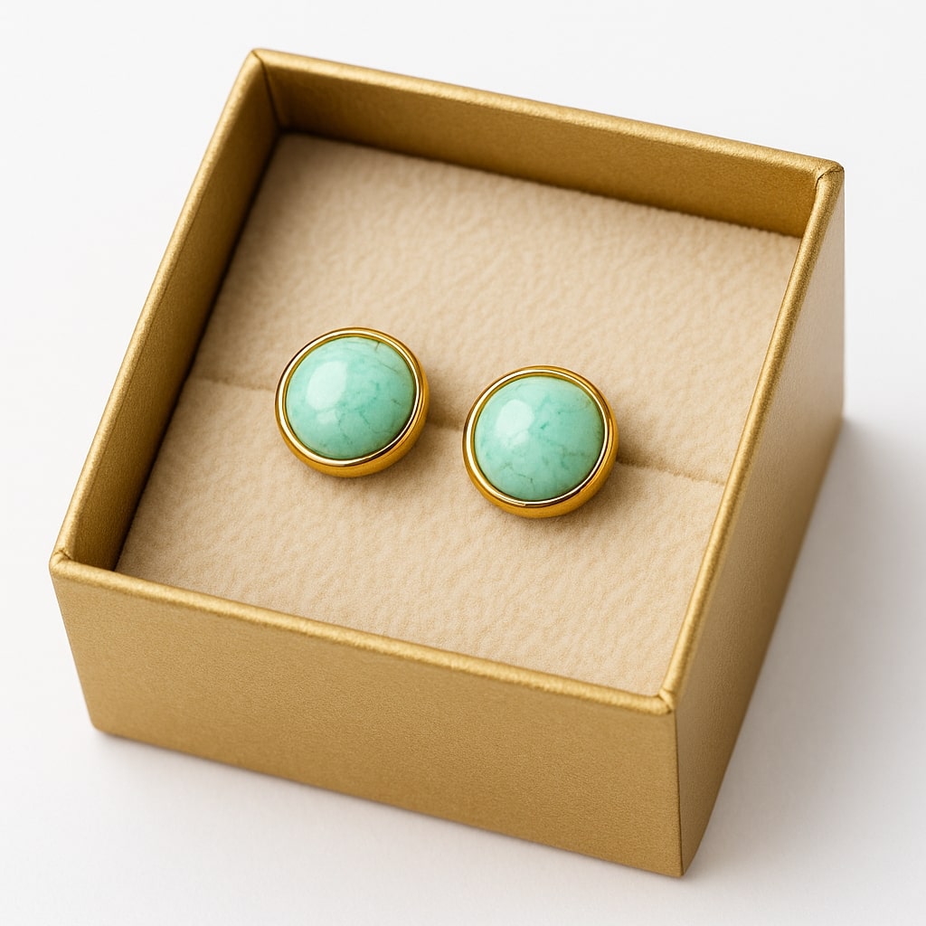 Gemstone Stud Earrings