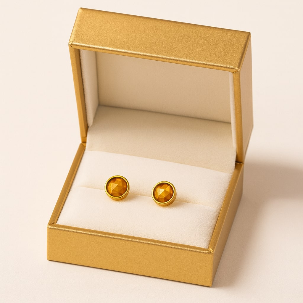Gemstone Stud Earrings