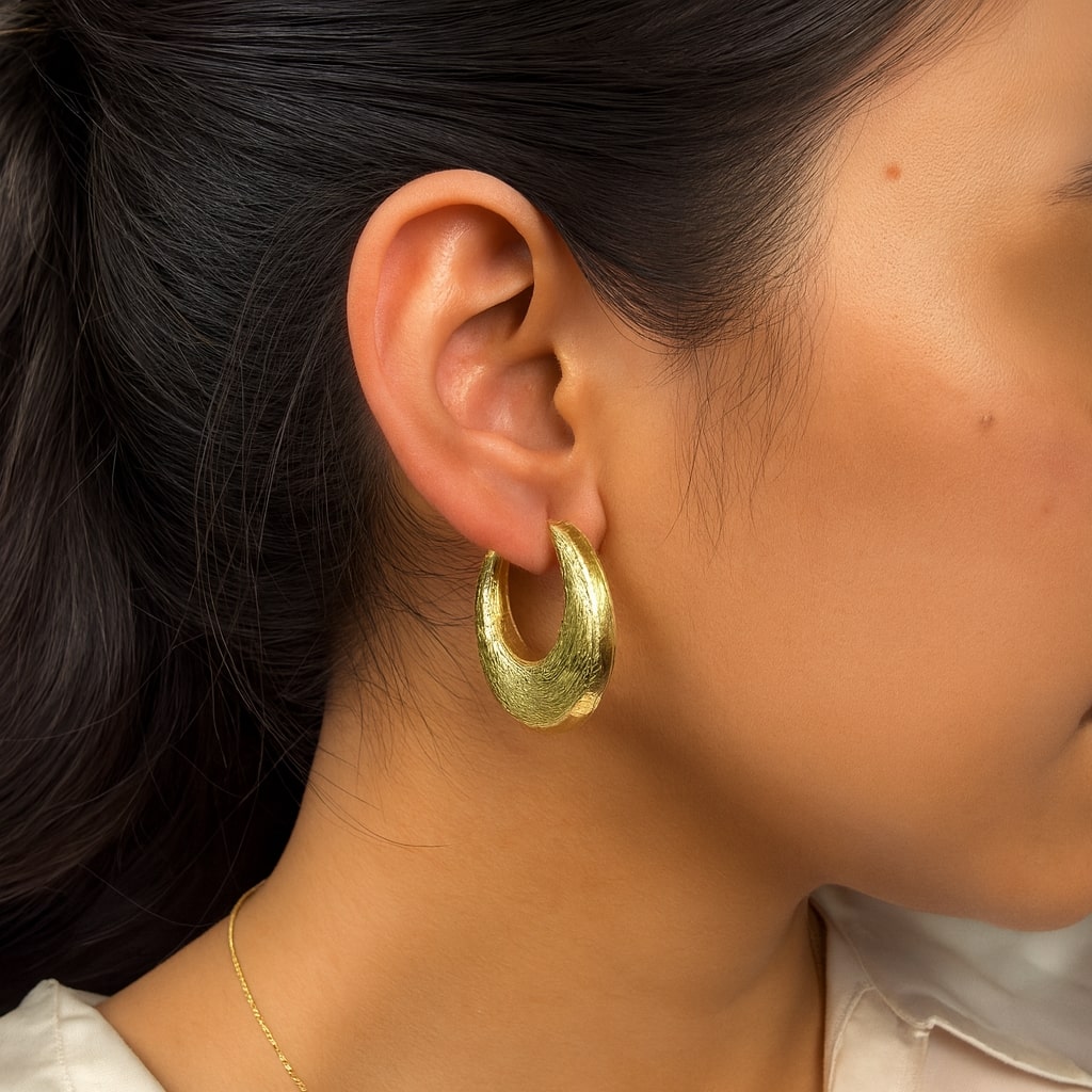 Crescent Hoop Earrings