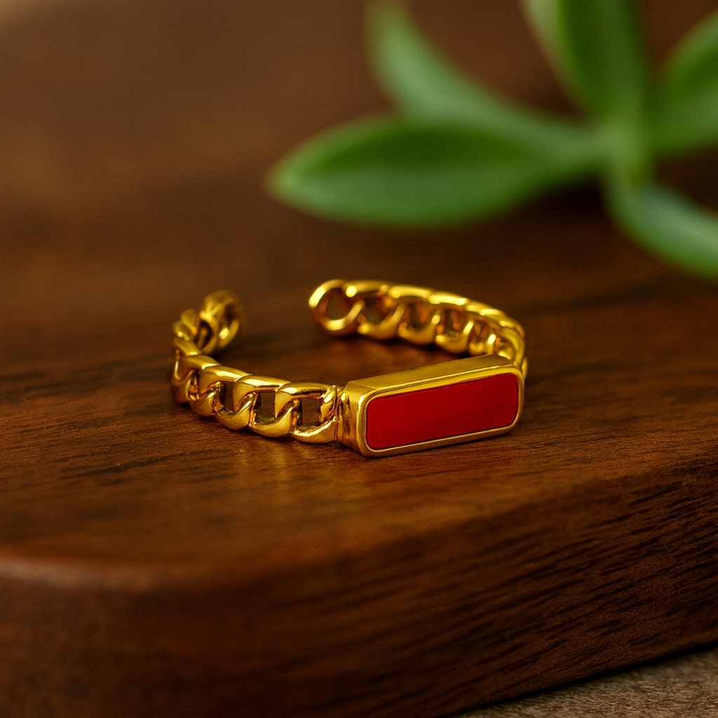 Gold Chain Design Ring