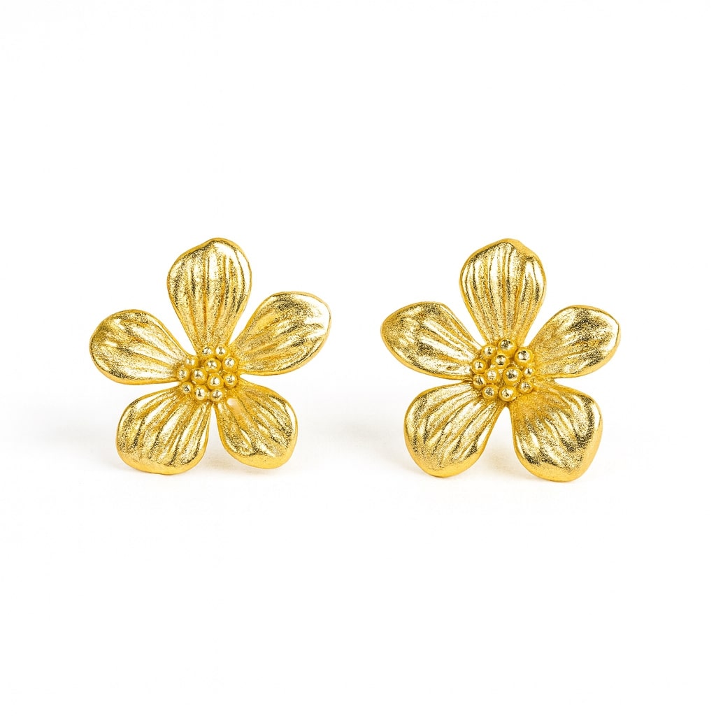 Magnolia Flower Earrings