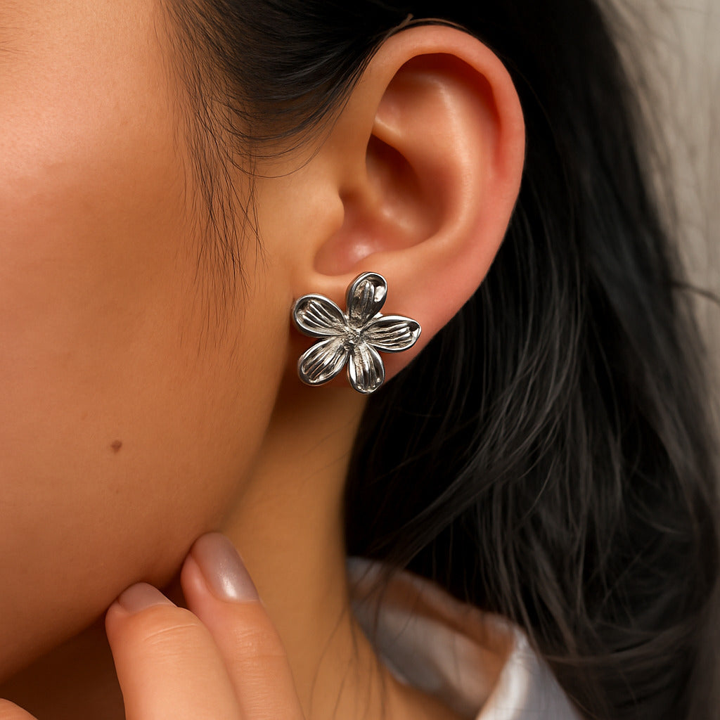 Magnolia Flower Earrings