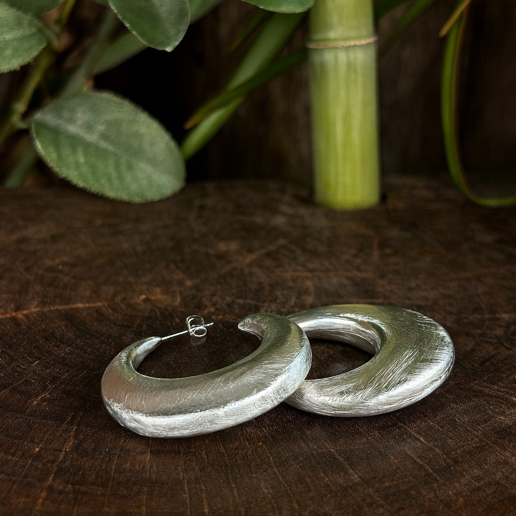 Crescent Hoop Earrings