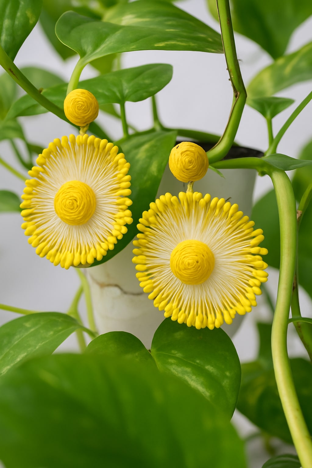 Yellow Sunburst Earrings