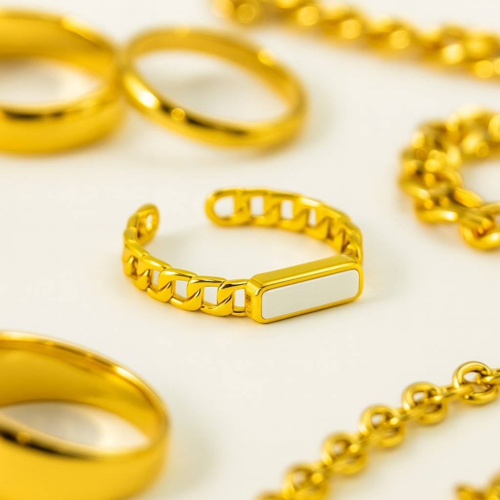 Gold Chain Design Ring