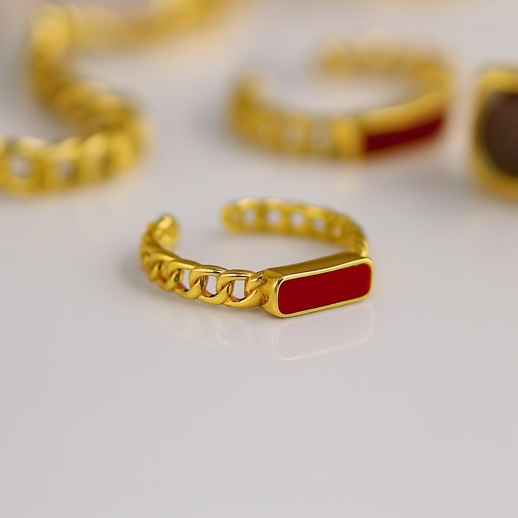 Gold Chain Design Ring