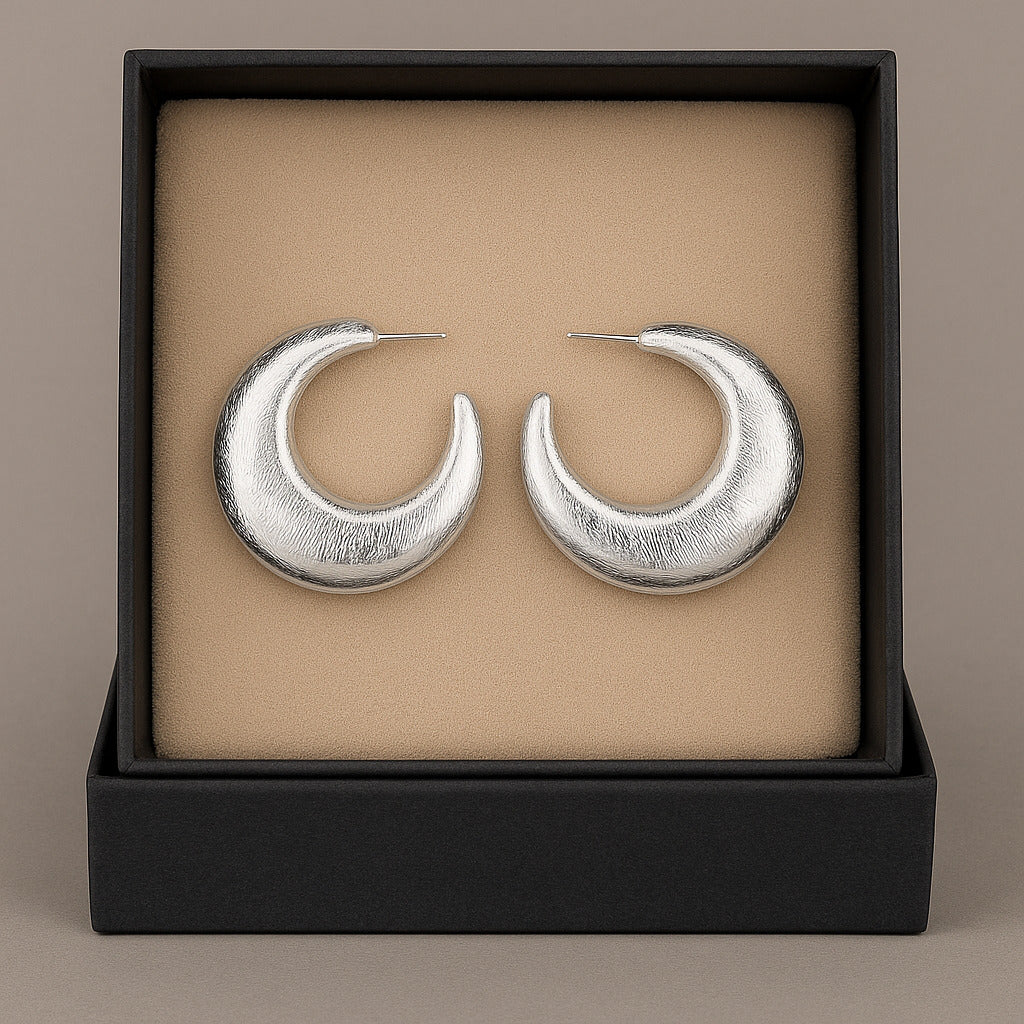 Crescent Hoop Earrings