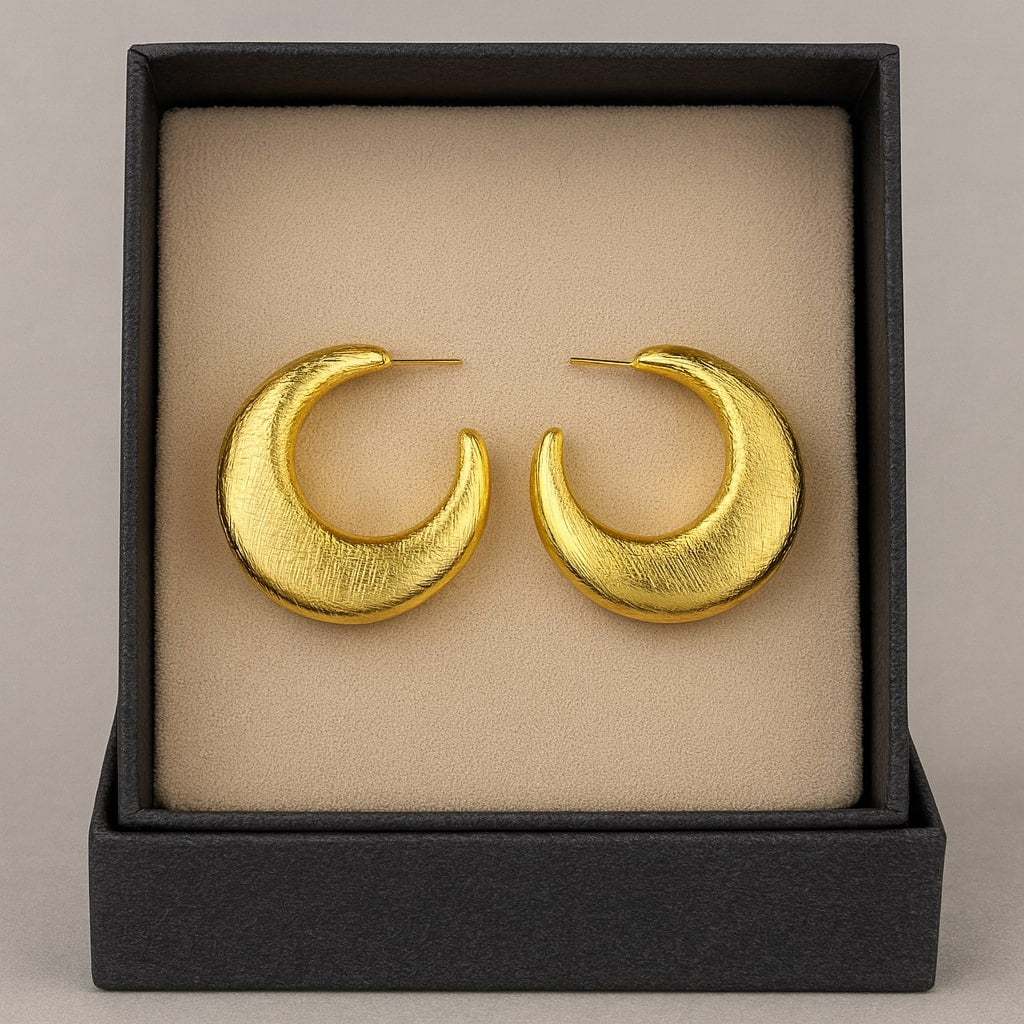 Crescent Hoop Earrings