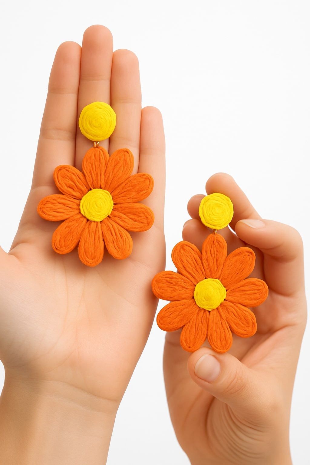 Orange & Yellow Floral Earrings