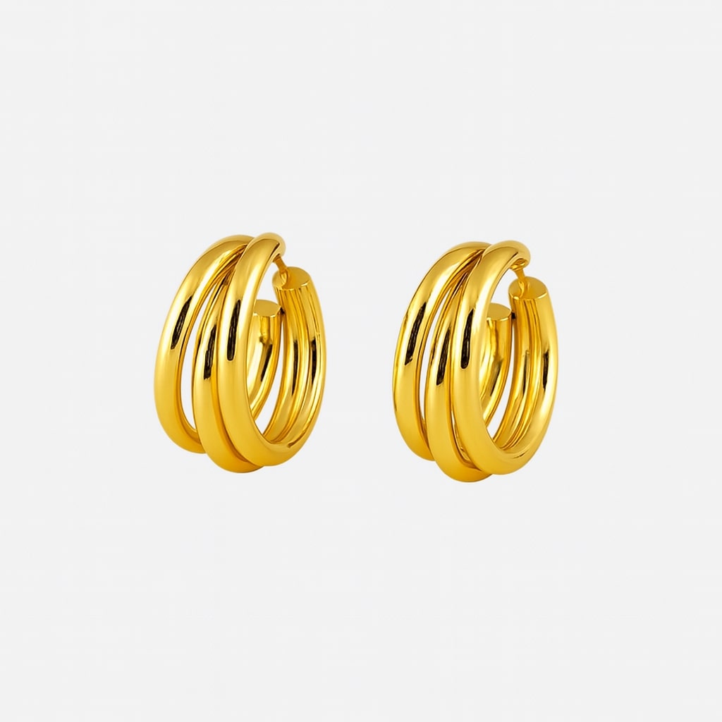 Triple Hoop Earrings
