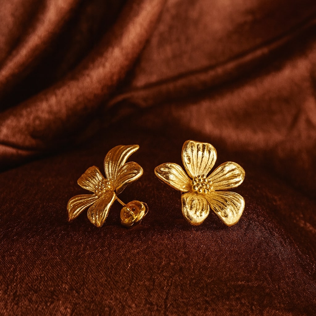 Magnolia Flower Earrings