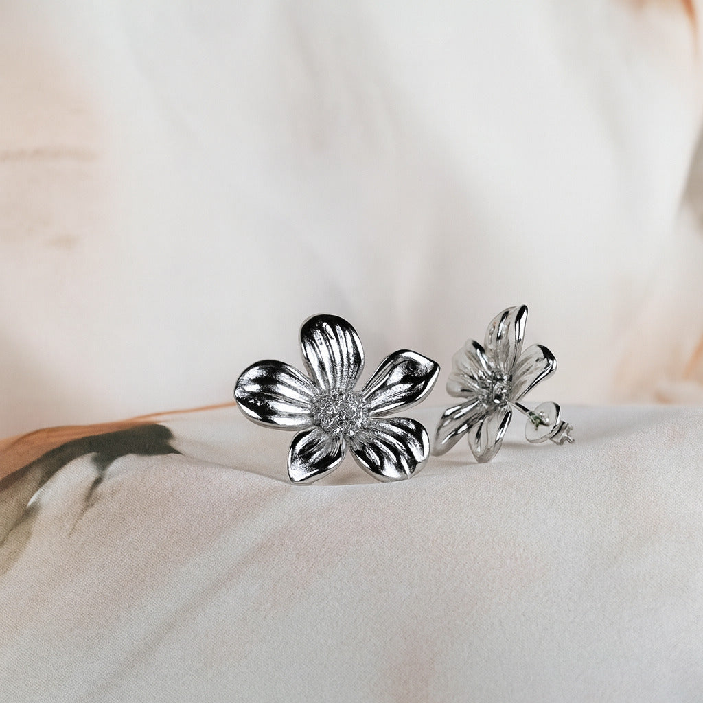 Magnolia Flower Earrings