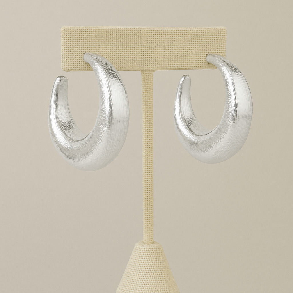 Crescent Hoop Earrings