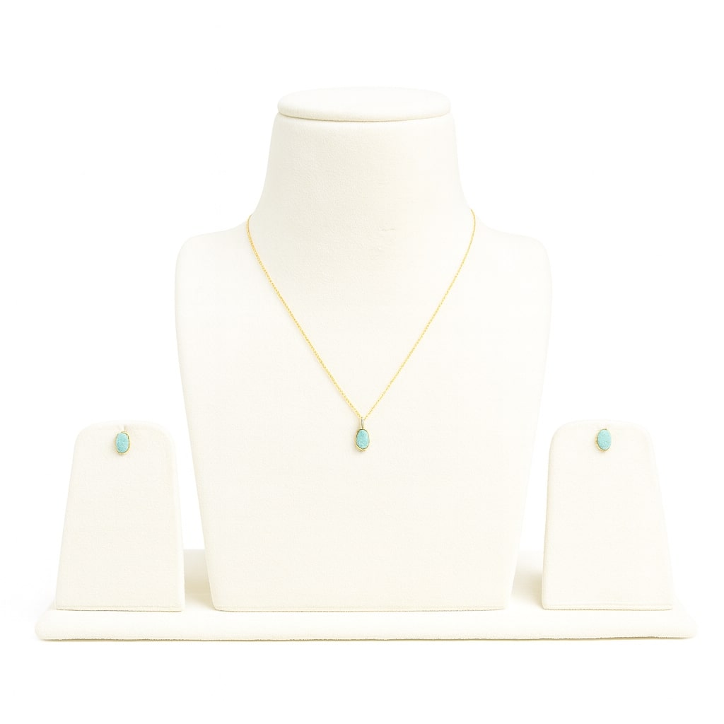 Aquamarine Pendant Set