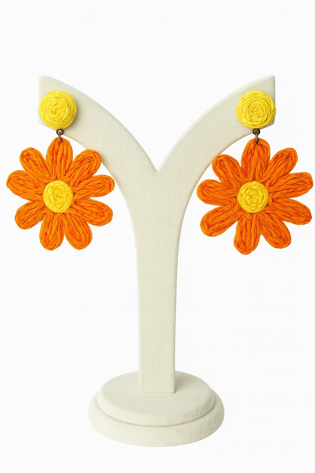 Orange & Yellow Floral Earrings
