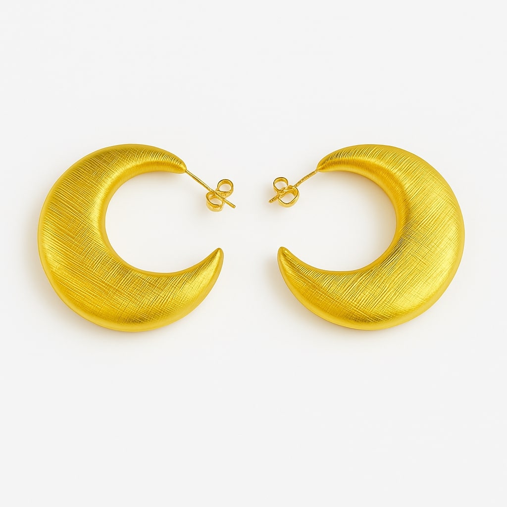 Crescent Hoop Earrings