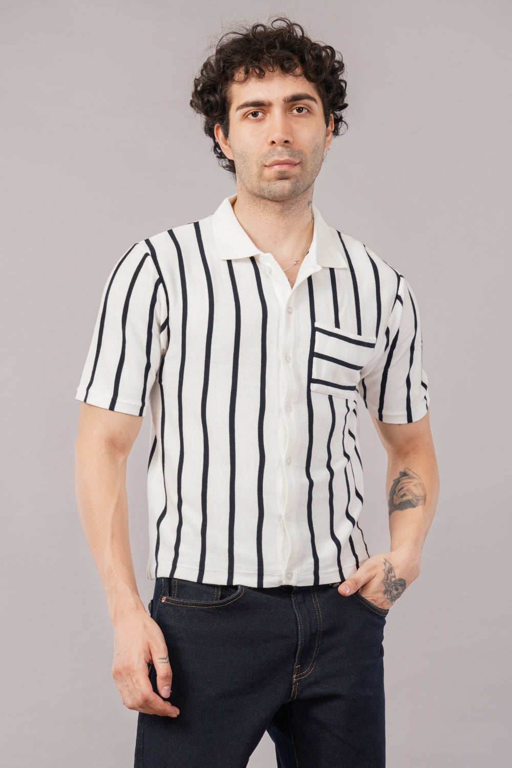 Parx Striper Half Sleeve Polo T-shirt