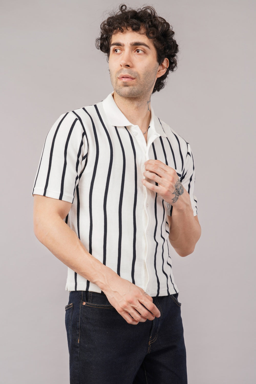 Parx Striper Half Sleeve Polo T-shirt