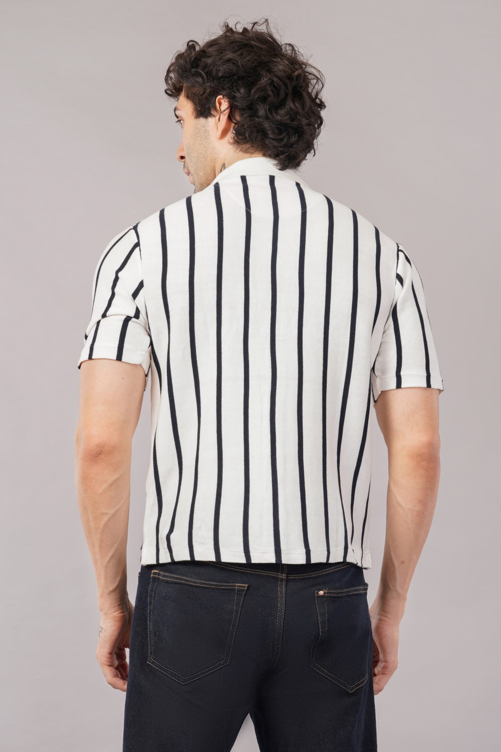 Parx Striper Half Sleeve Polo T-shirt