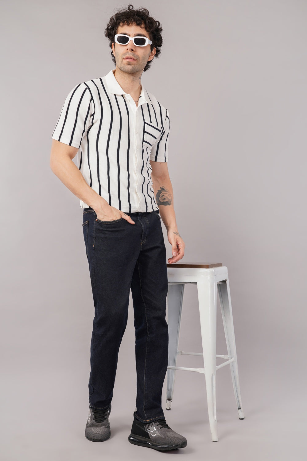 Parx Striper Half Sleeve Polo T-shirt