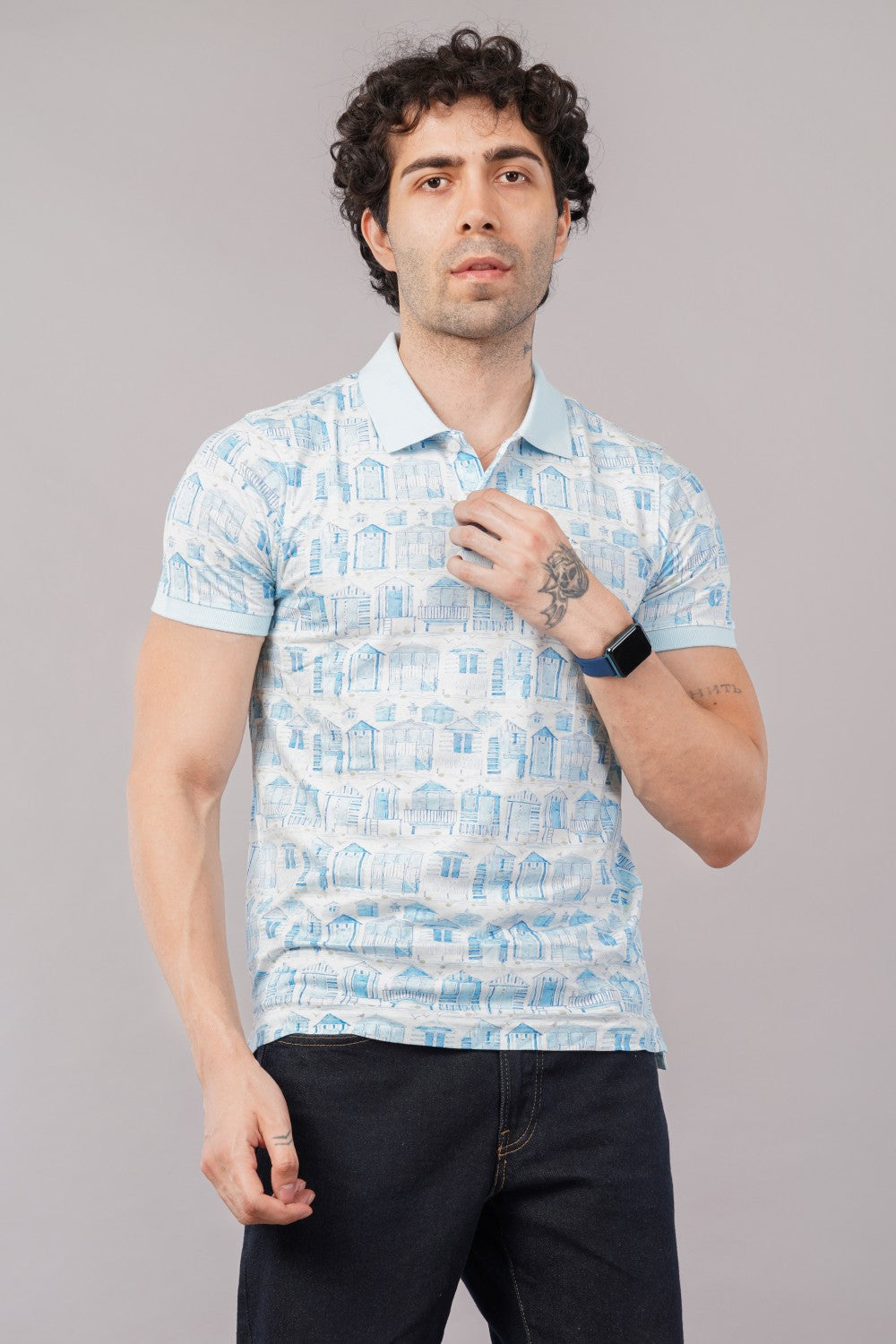 Checks Half Sleeve T-shirt