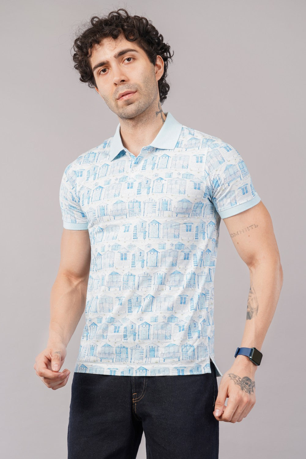 Checks Half Sleeve T-shirt