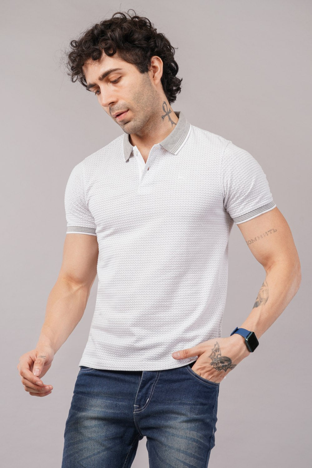 Parx Half Sleeve Sleeve Design Polo T-shirt