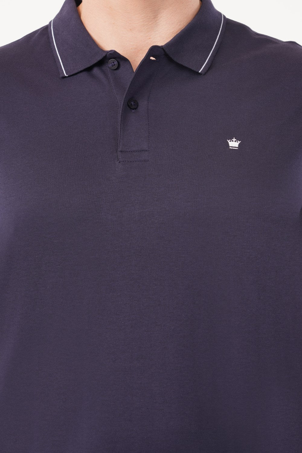 Louis Philippe Navy Solid Blue  Half Sleeve Polo  T-shirt