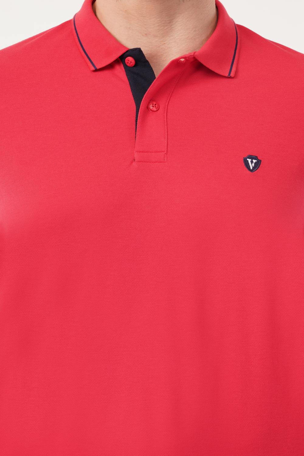 Van Heusen Maroon Solid  Half Sleeve Polo  T-shirt