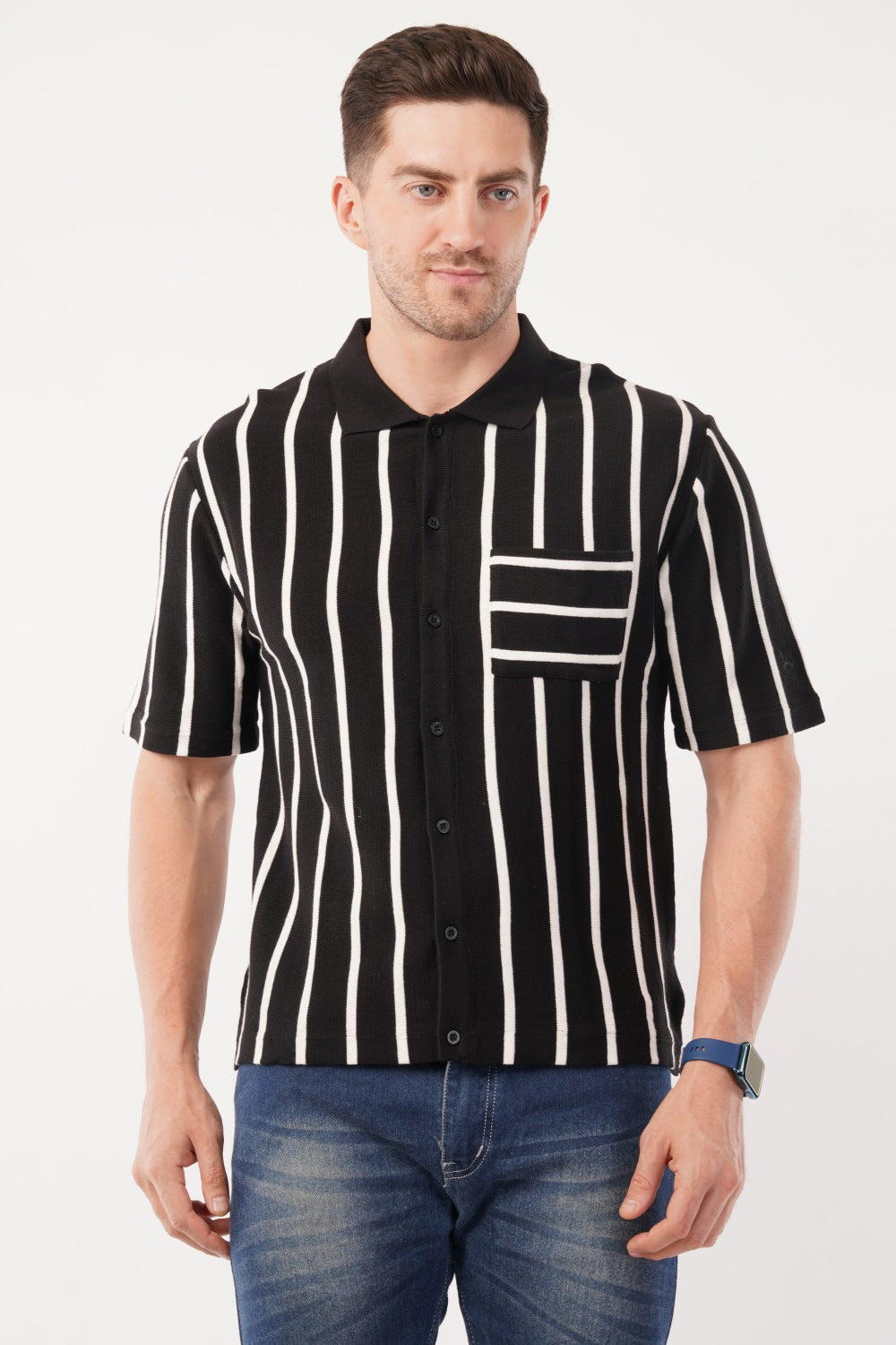 Parx Striper Half Sleeve Polo T-shirt