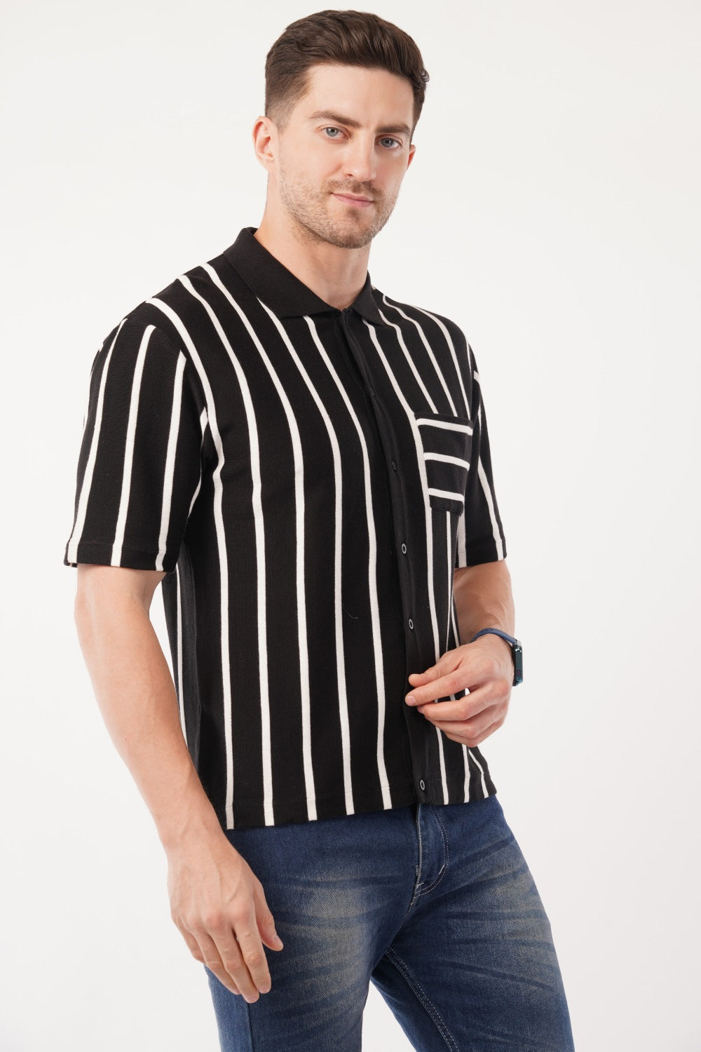 Parx Striper Half Sleeve Polo T-shirt