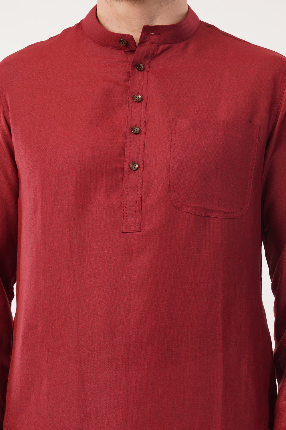 Soul Armor Solid Mandarin Collar Full Sleeve Kurta Set