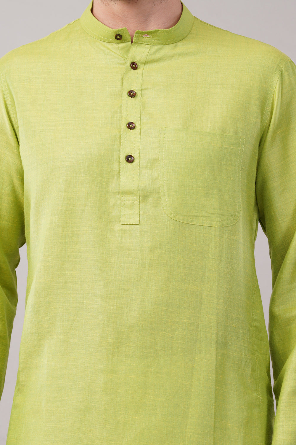 Soul Armor Solid Mandarin Collar Full Sleeve Kurta Set