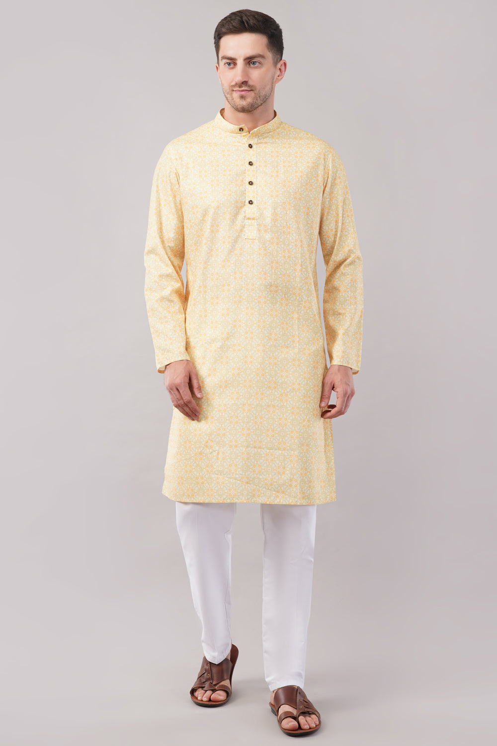 Soul Armor Patterned Festive Wear Straight Hem Kurta Set