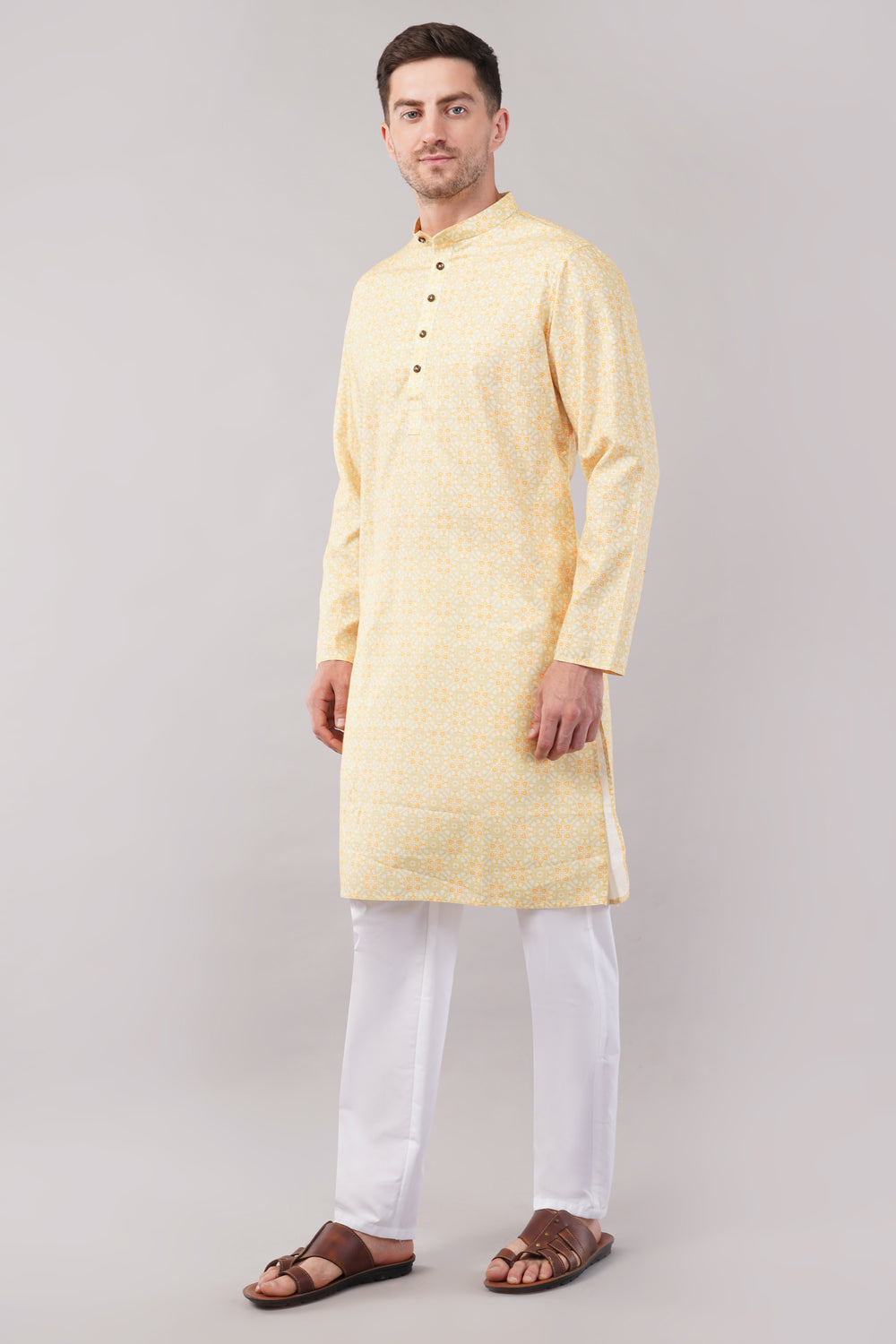 Soul Armor Patterned Festive Wear Straight Hem Kurta Set