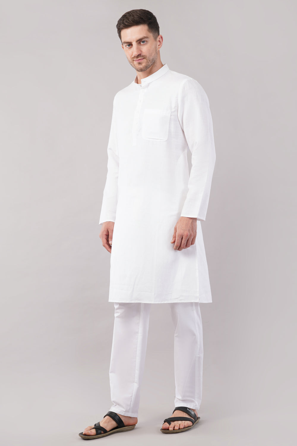 Soul Armor Solid Mandarin Collar Full Sleeve Kurta Set
