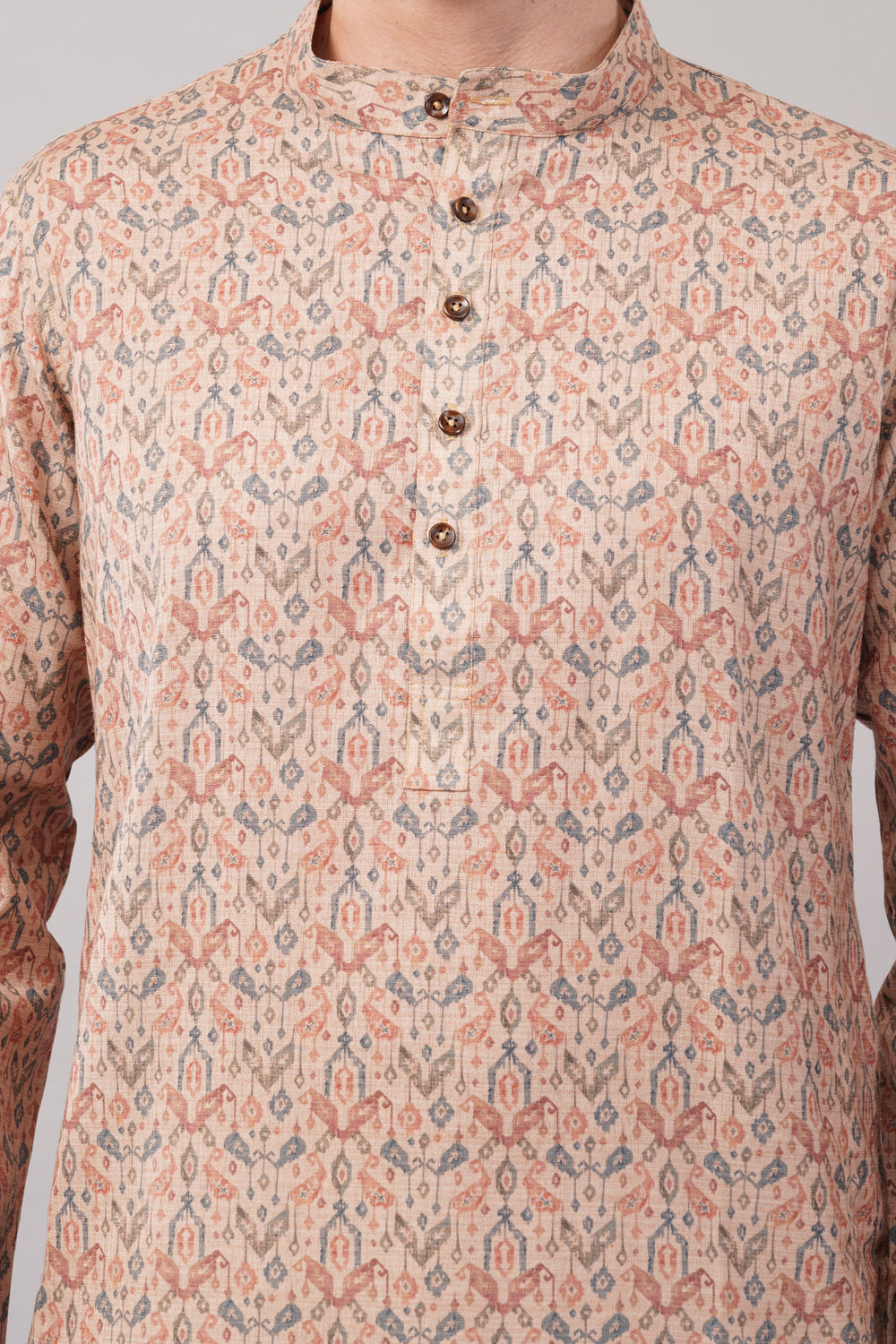 Soul Armor Printed Floral Pattern Straight Fit Ethnic Kurta Set