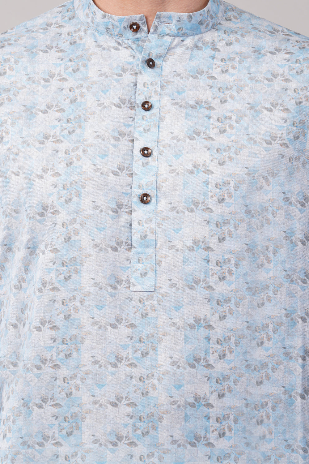 Soul Armor Pastel Artistic Floral Printed Mandarin Collar Kurta Set