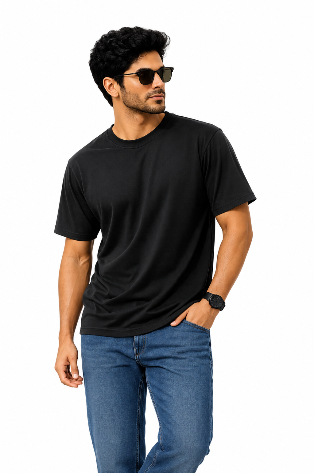 SOUL ARMOR Men's Solid Half Sleeve T-Shirt | Premium 95% Cotton Spandex Stretch Fit | Casual Everyday Wear