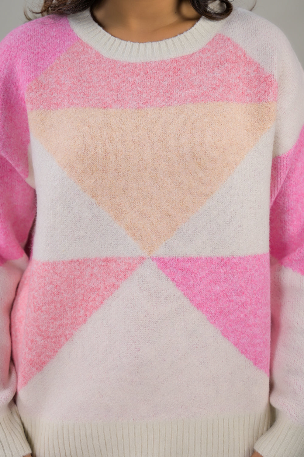 Soul Armor Geometric Pattern Full Sleeve Sweater