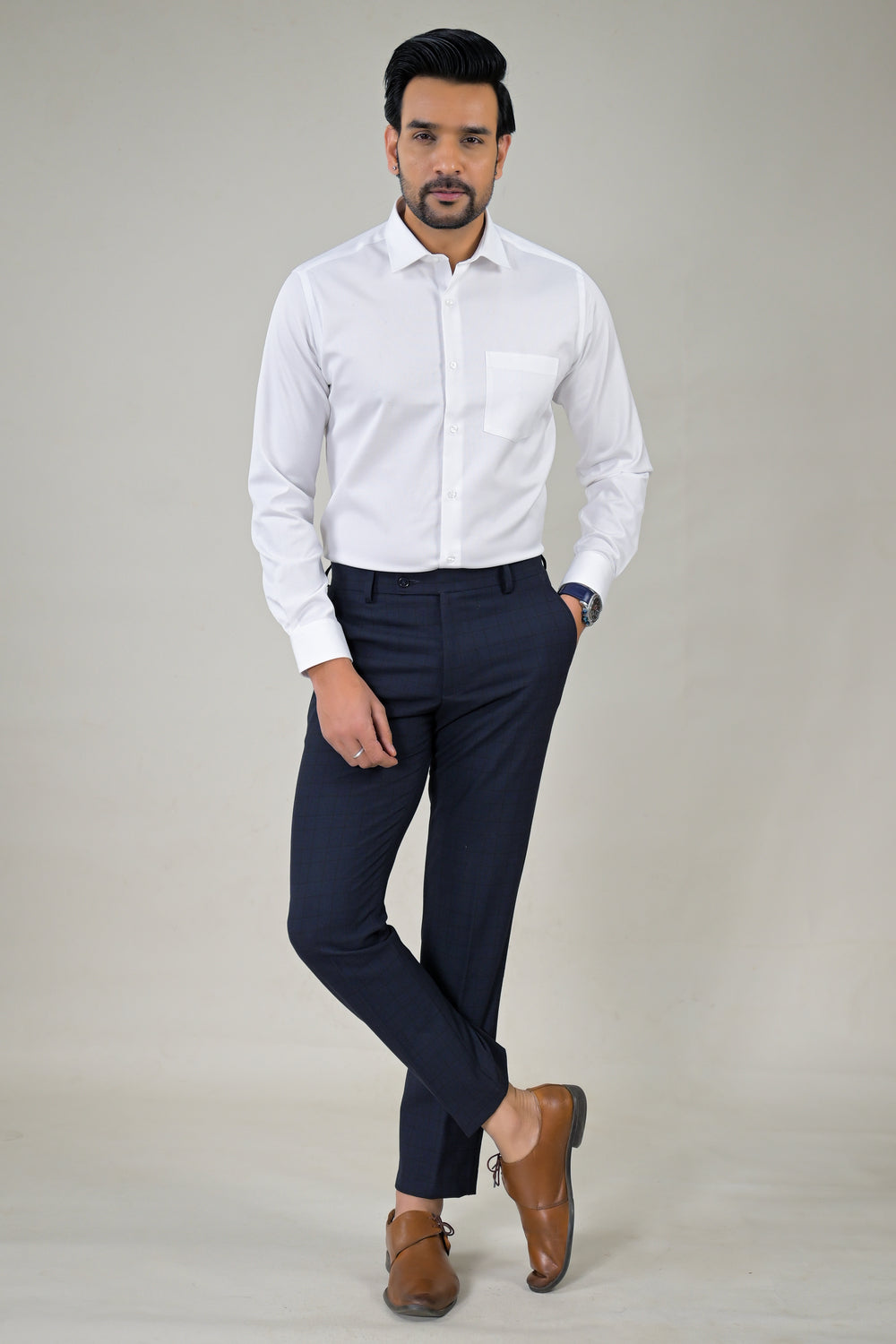 Park Avenue Mens Textured  Formal Shirt