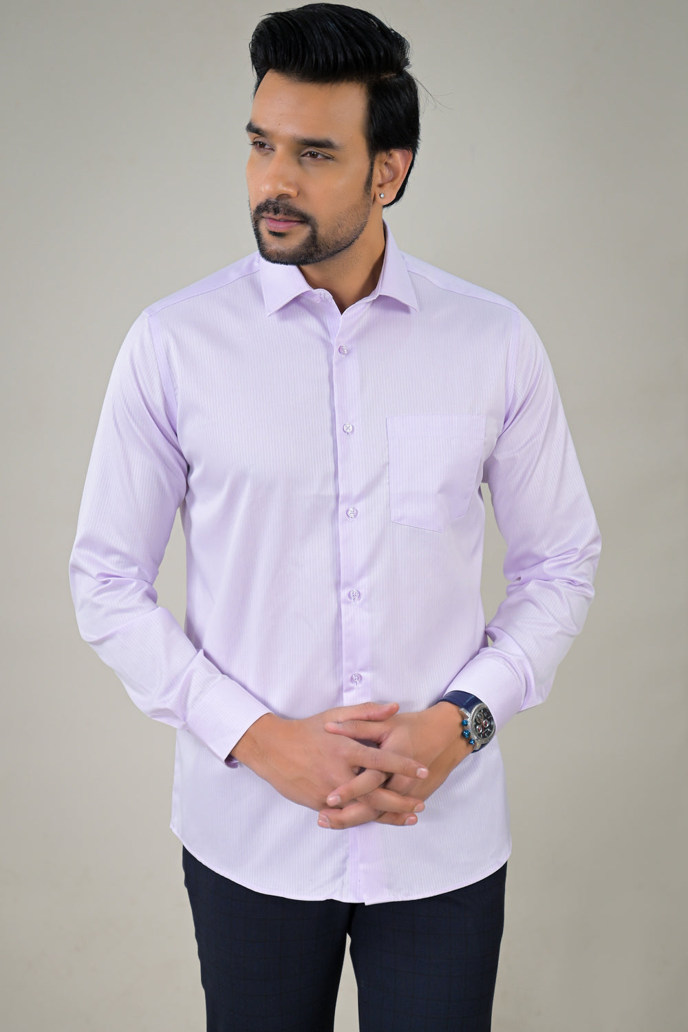 Park Avenue Mens Stripes  Formal Shirt