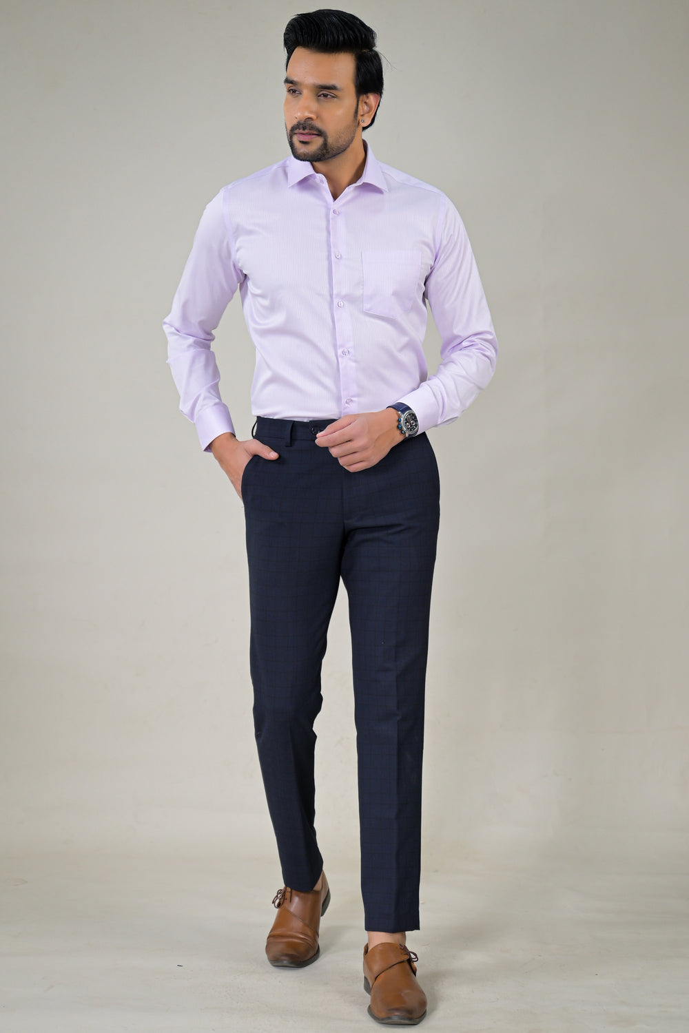 Park Avenue Mens Stripes  Formal Shirt