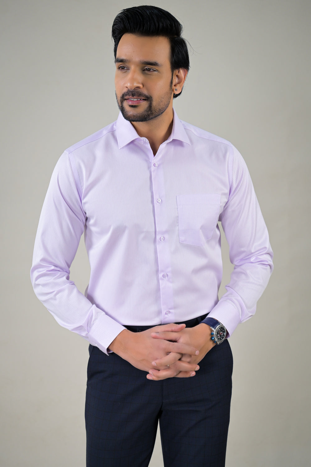 Park Avenue Mens Stripes  Formal Shirt