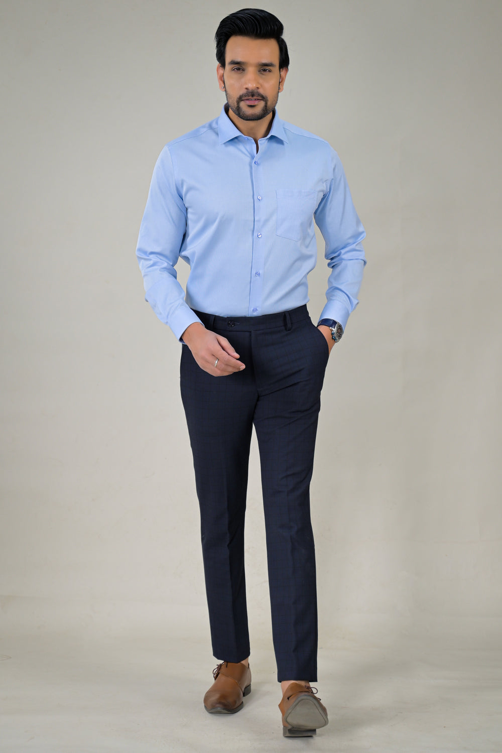 Park Avenue Mens Textured  Formal Shirt