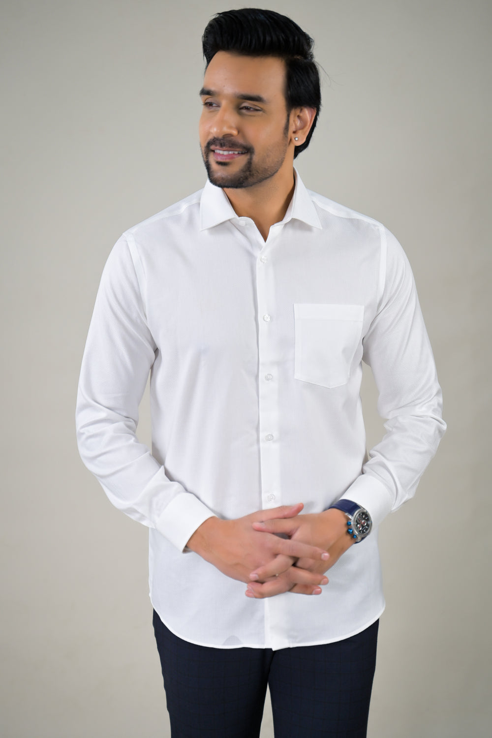 Park Avenue Mens White Classic Formal Shirt
